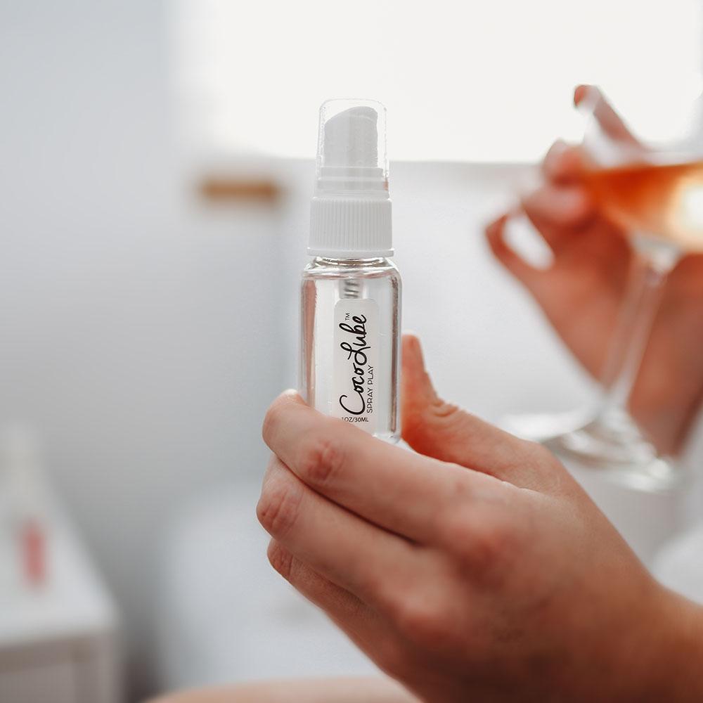 glycerin free sex lubricant in hand